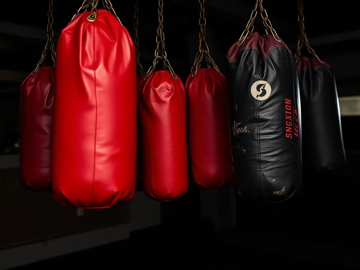 Bokszakken in de gym van Lion Gym Pijnacker